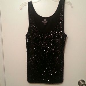 Black Sequin Tank