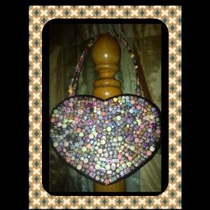 ⚡Price Drop⚡Heart shaped purse with beading