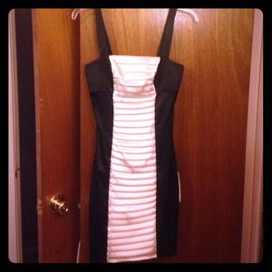 Black and white dress.