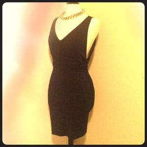 SOLD!Sexy Little Black Dress with mesh and leather