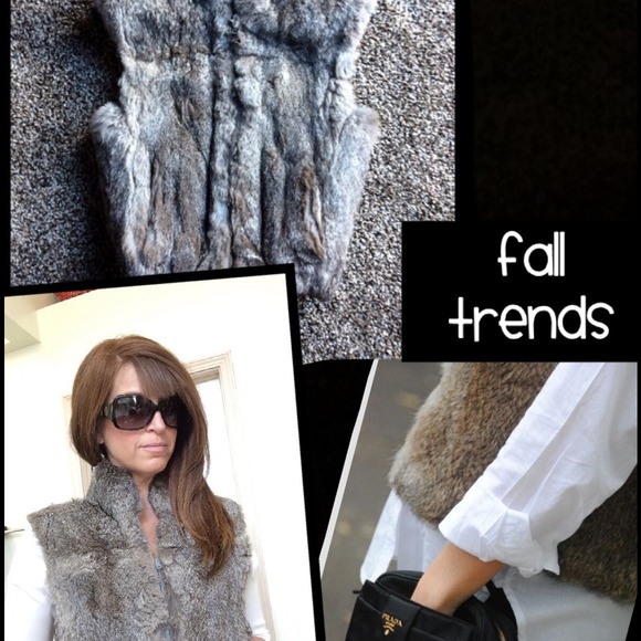 Fur Vest zips up gathered at the waist COO SALE - Picture 2 of 3