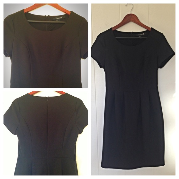 ⚡$10 SALE⚡️Forever21 Black Classic Workwear Dress - Picture 3 of 3