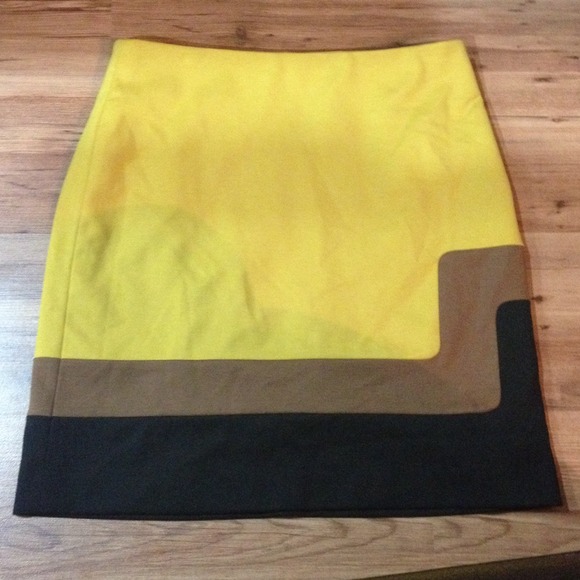 Ann Taylor loft color block fall skirt size 6