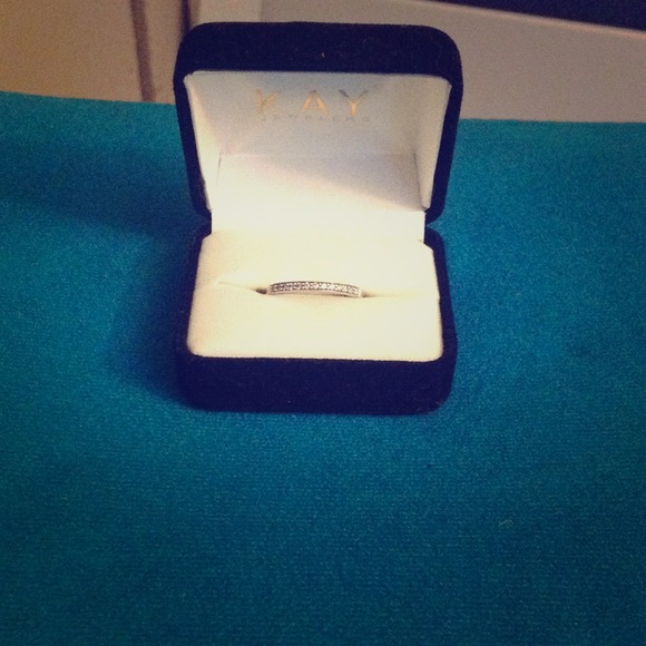 Authentic diamond band 14k white gold Kay's 6