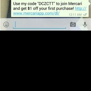 Hi dolls use my code and get 1$ credit