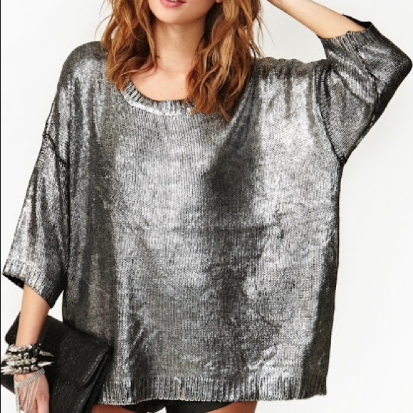 ⚡️BUNDLED⚡️Nasty Gal Silver Bullet  Sweater - Picture 3 of 4