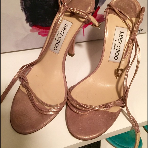 Sold on eBay Sexy Jimmy Choo shoes in blush pink