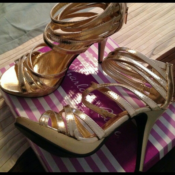gold heels