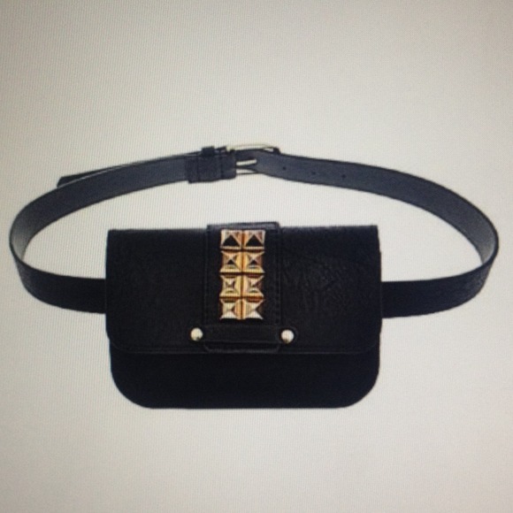Black stud fanny pack