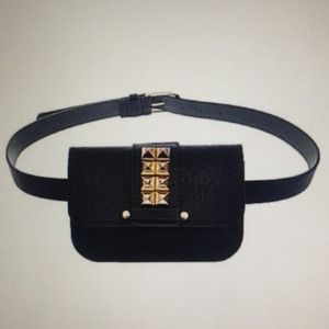 Black stud fanny pack
