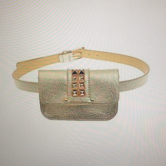 Gold studded fanny pack belt