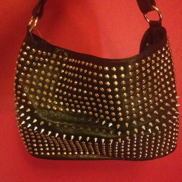 Studded Spiky Faux Leather Purse