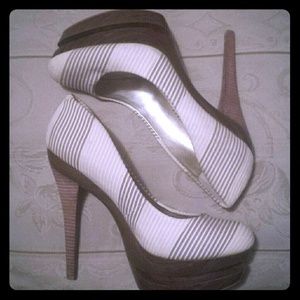 Jessica Simpson Platform Cutout Wooden Heels