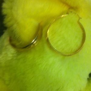 Gold plated earrings.