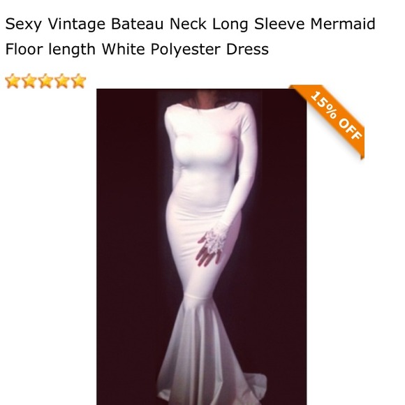 Long white dress never warn