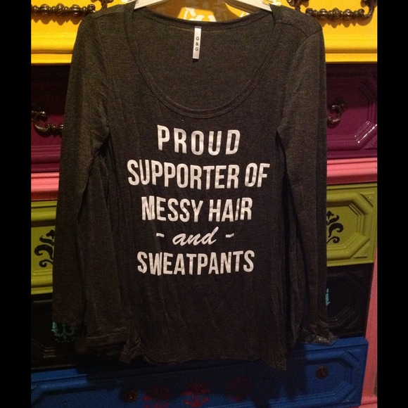 Gray proud supporter of sweatpants shirt sz medium - Picture 1 of 1