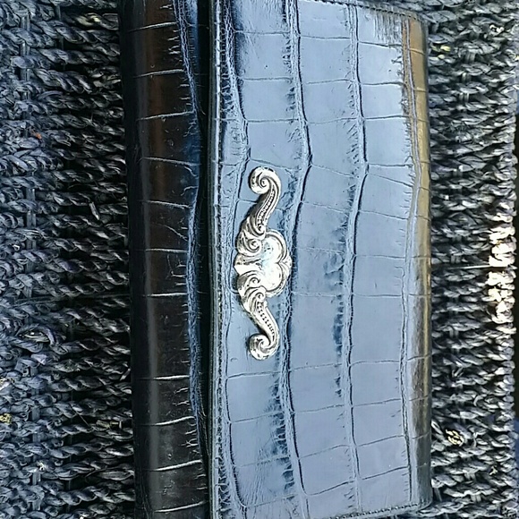 BRIGHTON BLACK TRI FOLD WALLET