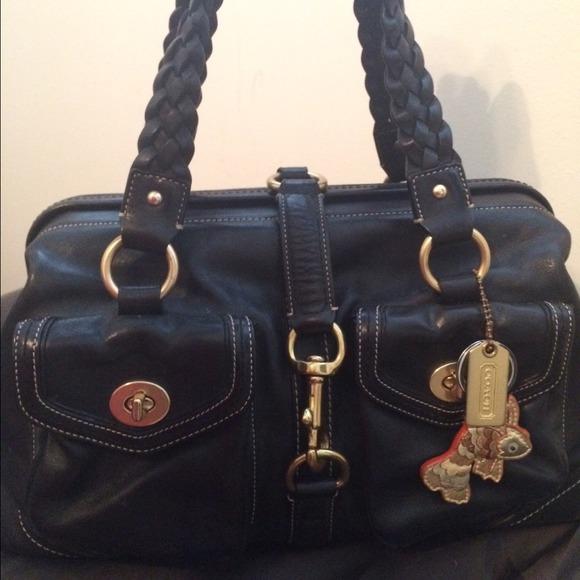 💯% Auth XL Coach satchel/Blk leather *MakeOffer