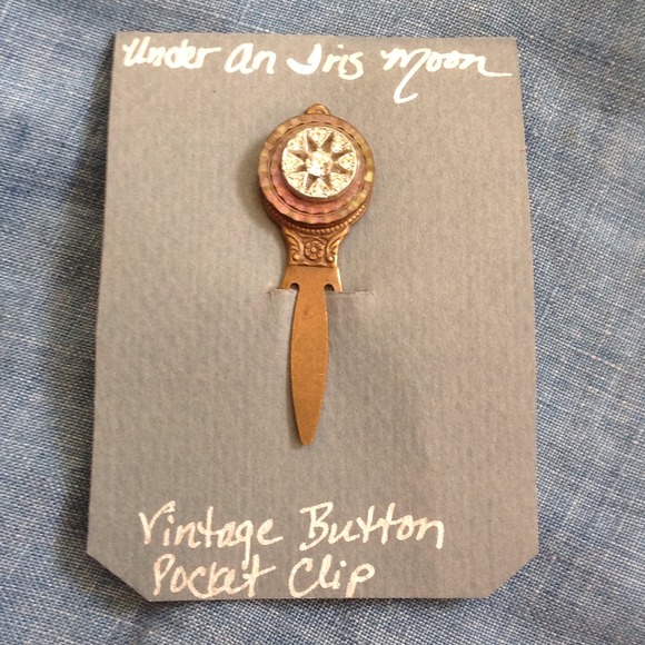 Vintage button pocket clip. - Picture 3 of 3