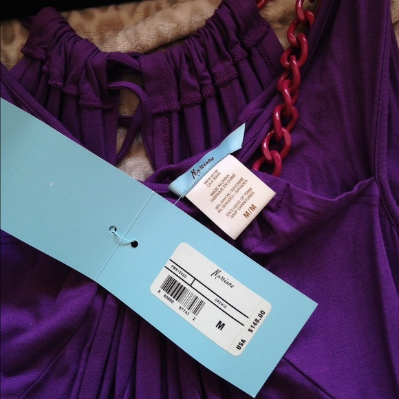 ππHPππMarciano Purple Dress with Pink Chain - Picture 4 of 4