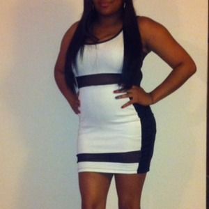 Blk/Wht bodycon dress