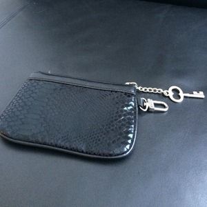 Steve Madden Black Crocodile Coin Purse