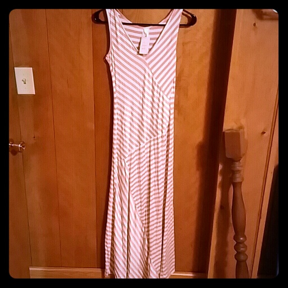 Promesa Pink/white tank maxi