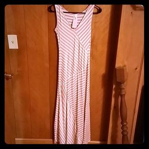 Promesa Pink/white tank maxi