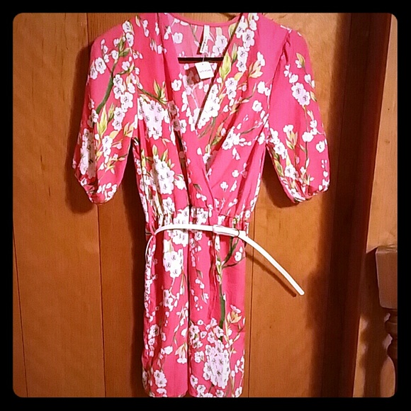 Floral wrap dress