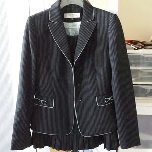 Pinstripe Skirt Suit