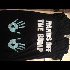 Hands off the bump maternity shirt