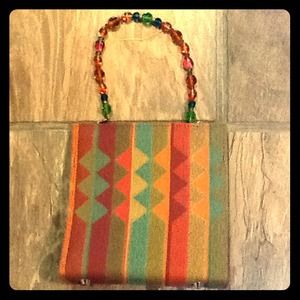 Multi color fashion handbag