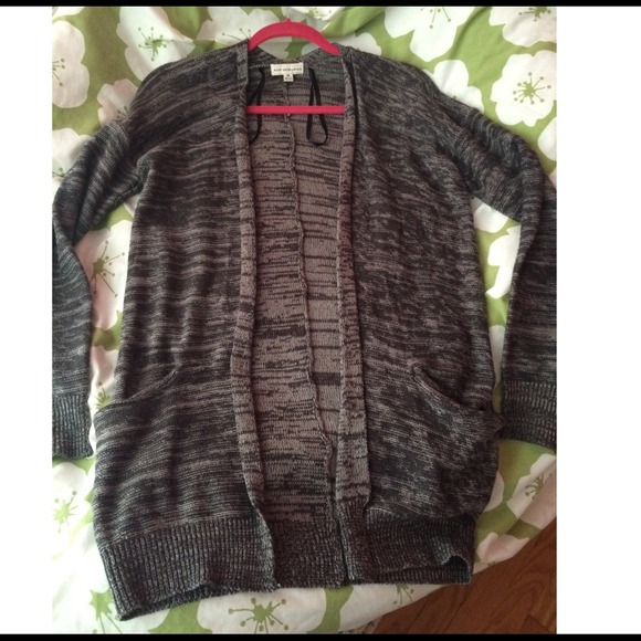 Gray Cardigan Sweater