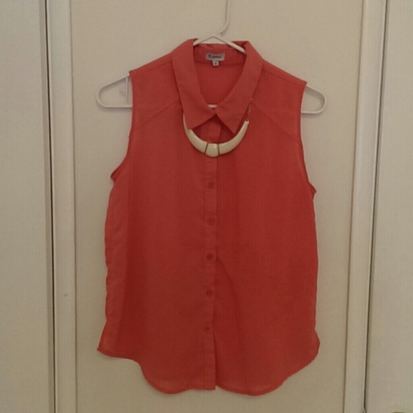 🍨 Sleeveless Chiffon Blouse - Picture 2 of 4