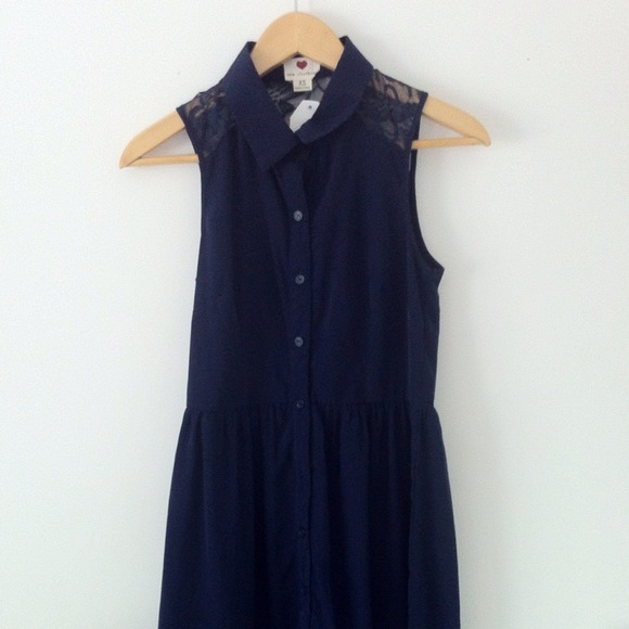 American Apparel Dresses & Skirts - navy collared dress