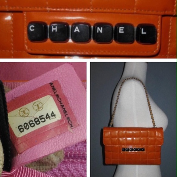 Digital Flap Orange Chanel chain patent leather - Picture 4 of 4