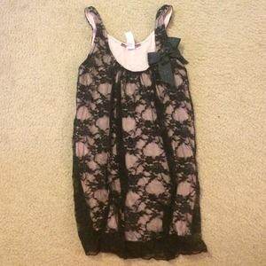Black lace tank