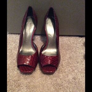 Snake skin Jessica Simpson heels