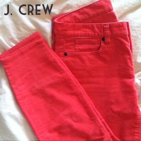 J. Crew Pants - J. Crew Toothpick Cords Pink Size 28