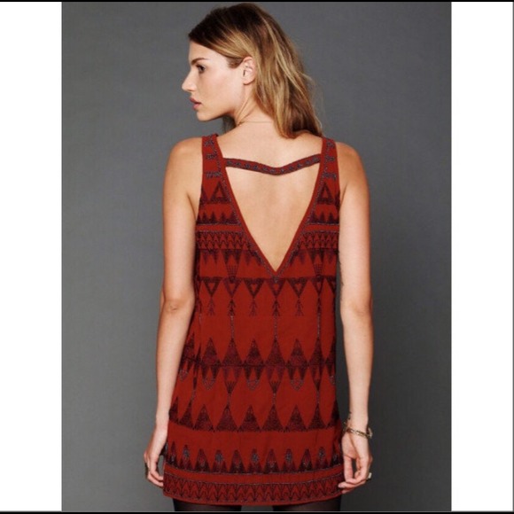 NWT Free People Beaded Boho Mini Shift Dress - Picture 2 of 14