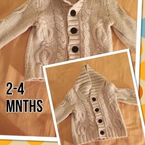 **SOLD**$8 infant 2-4 months soft beige sweater