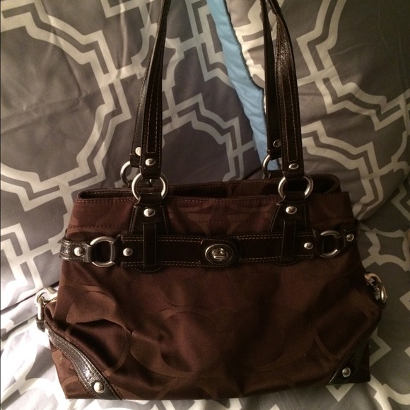 Brown coach bag