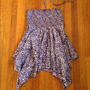 Motherhood maternity purple & white halter/tank