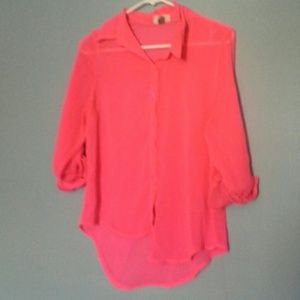 Neon Pink Blouse