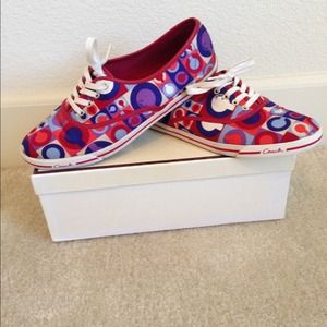 Coach rare audrina multi color sneaker 8.5