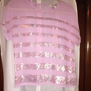 Forever 21 Sheer Sequins Blouse