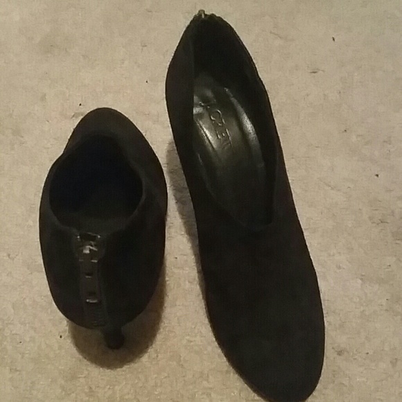 J crew womens bronson suede ankle booties 7 black