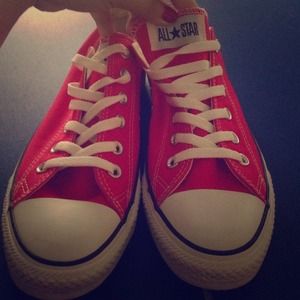 Never before worn hot pink Converse sneakers