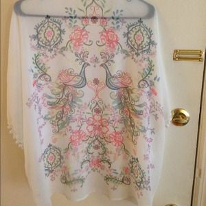 Sheer kimono cardigan.