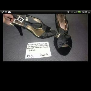 Sold**$20-Mootsie tootsie black satin heels